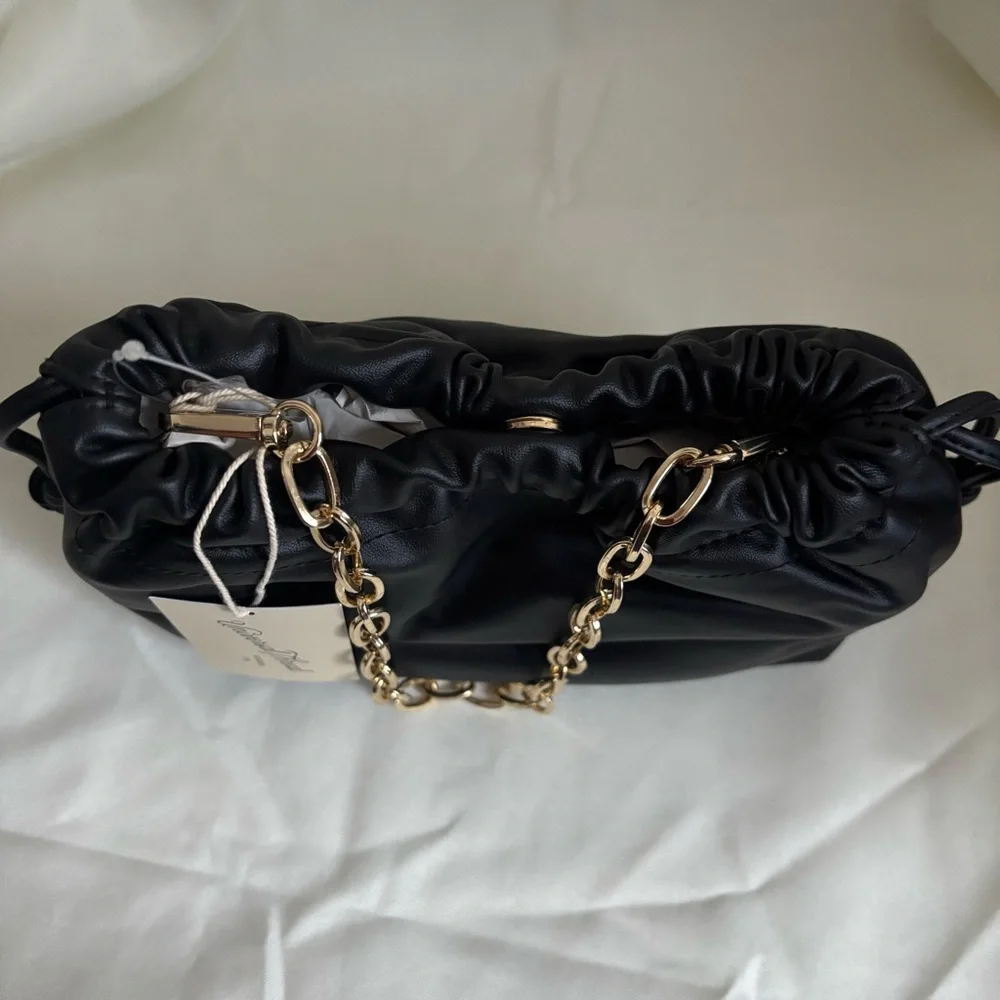 Universal Thread Black Clutch with Gold Chain - Picture 5 of 5